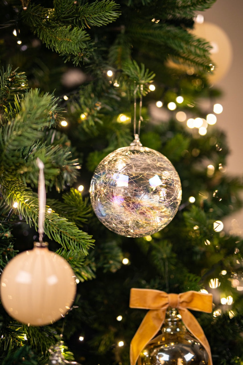 Clear Nest Glass Ball Ornament - Medium