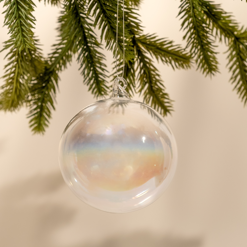 Clear Glass Bauble - Large