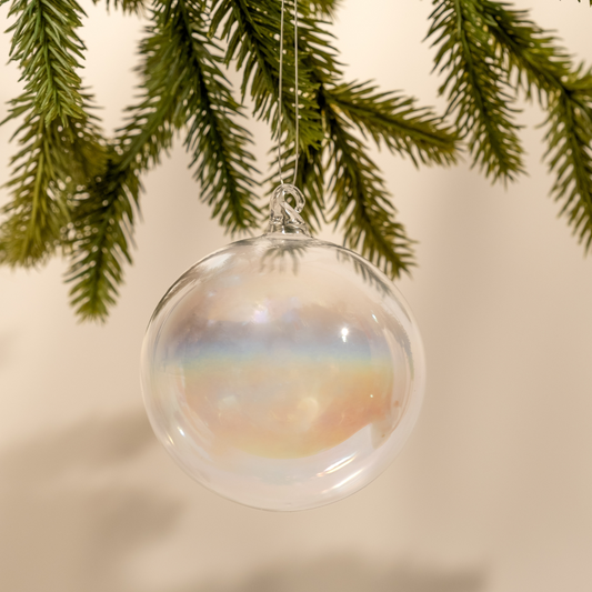 Clear Glass Bauble - Large