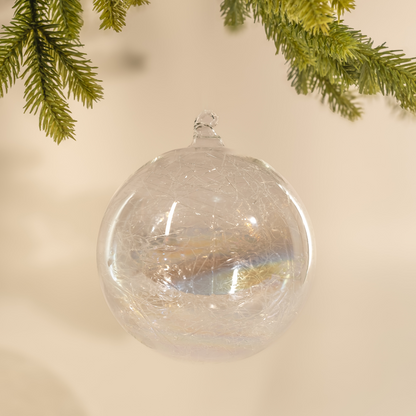 Clear Nest Glass Ball Ornament - Large