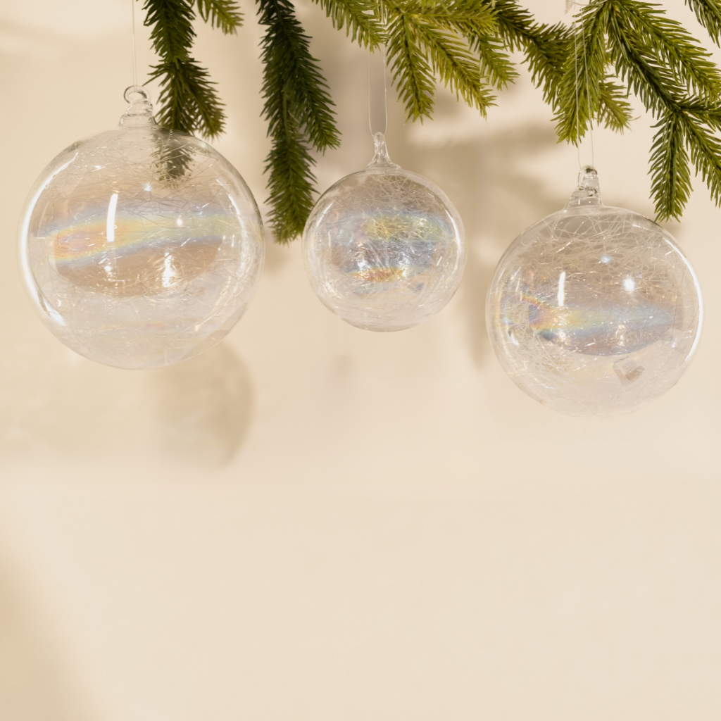 Clear Nest Glass Ball Ornament - Large