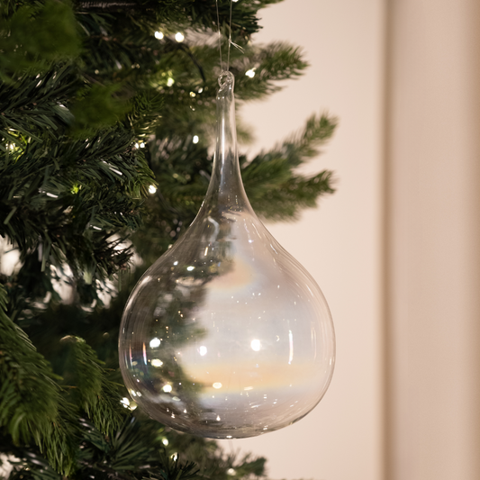 Extra Large Clear Teardrop Glass Ornament