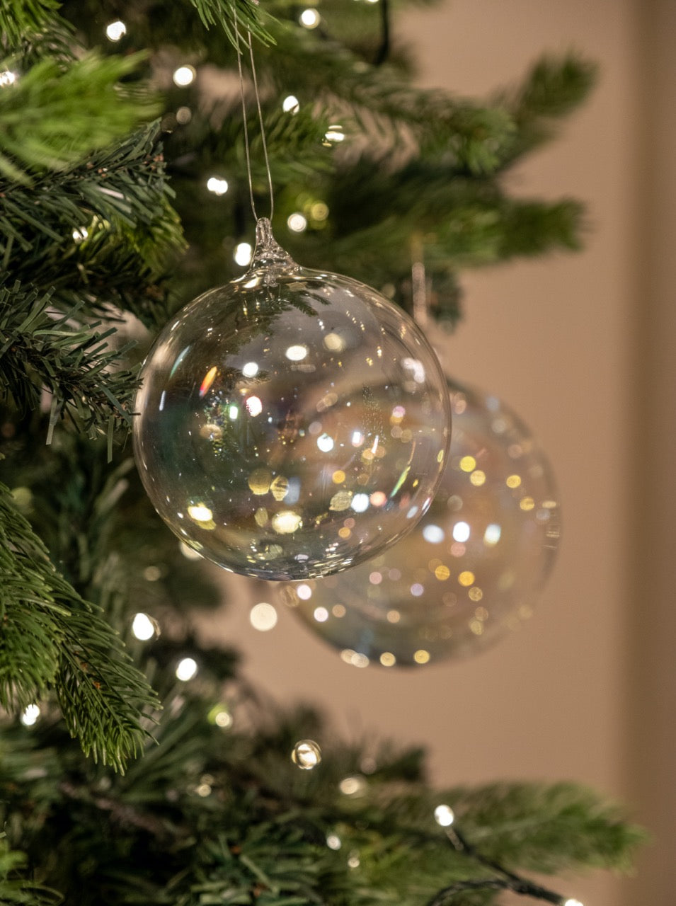 Clear Glass Bauble - Large