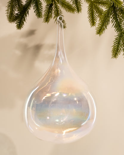 Extra Large Clear Teardrop Glass Ornament