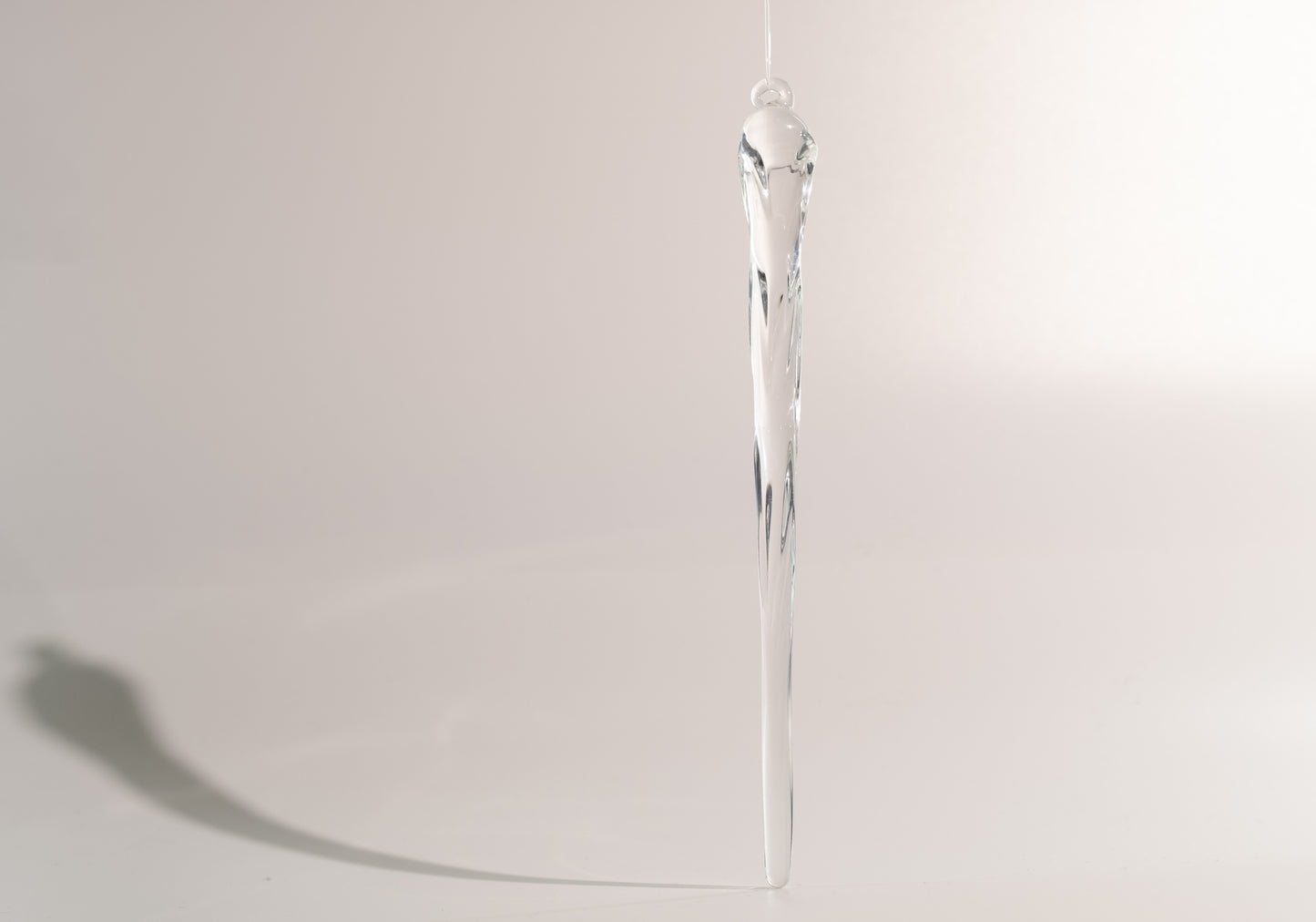 Clear Icicle Glass Ornament - Large