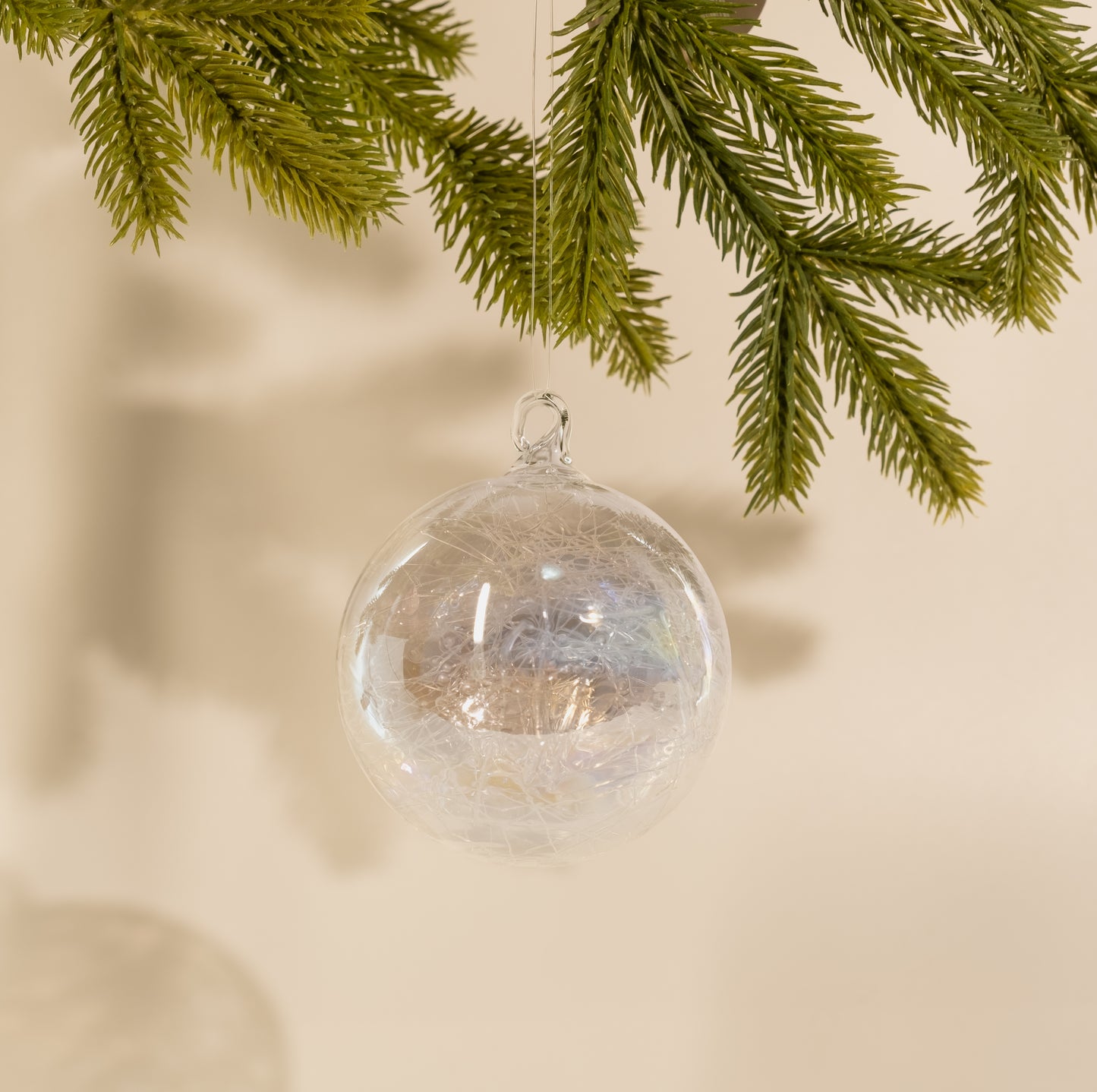 Clear Nest  Glass Ball Ornament - Small Set of 9