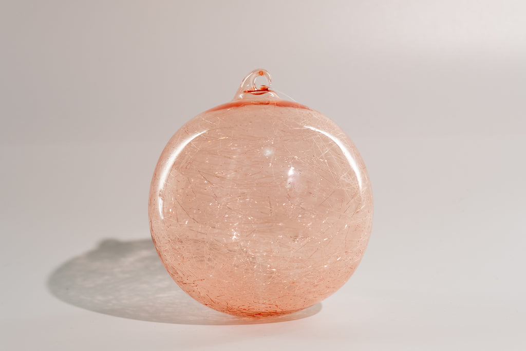 Pink Nest Glass Ball Ornament - Large