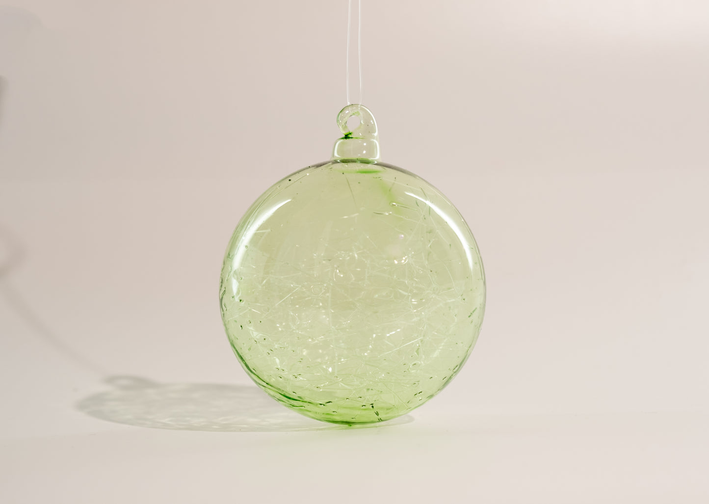 Emerald Green Nest Glass Ball Ornament - Small Set of 9