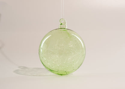 Emerald Green Nest Glass Ball Ornament - Small Set of 9