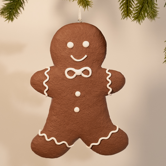 Large Gingerbread Man Clay Ornament