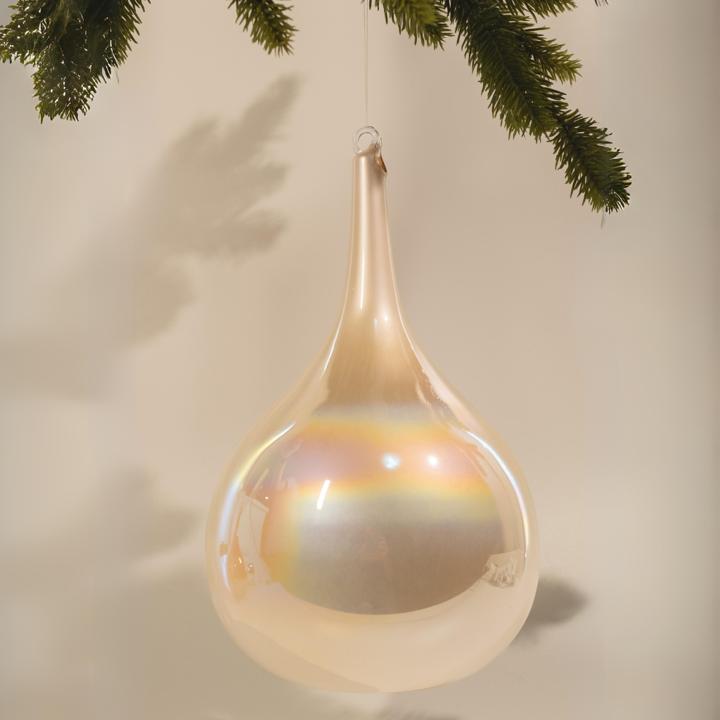 Extra Large Pearl Glass Ornament